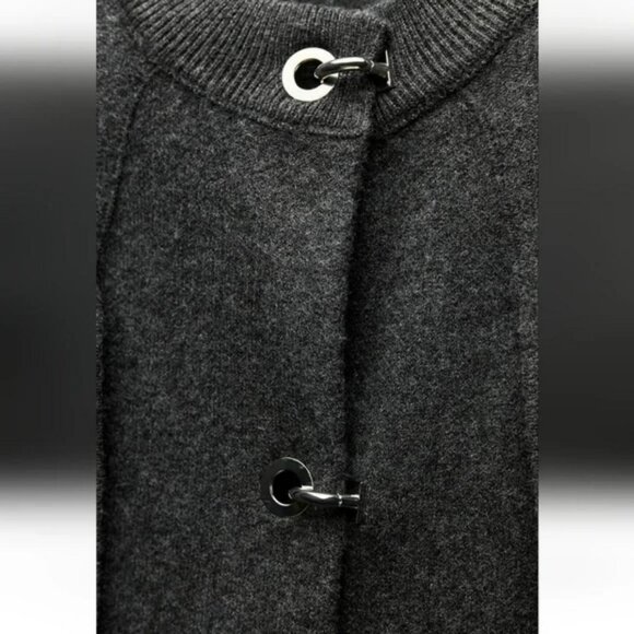 ZARA KNIT CAPE COAT - Picture 6 of 6